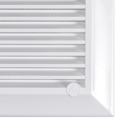 White Duo Smart Louvre Vent 135G 135mm with Insect Mesh