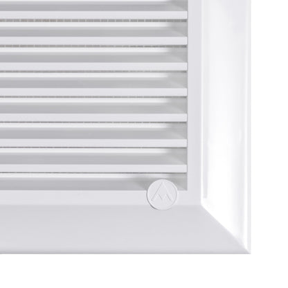 White Duo Smart Louvre Vent 165 with Insect Mesh