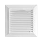 White Duo Smart Louvre Vent 135 fi 125mm with Insect Mesh