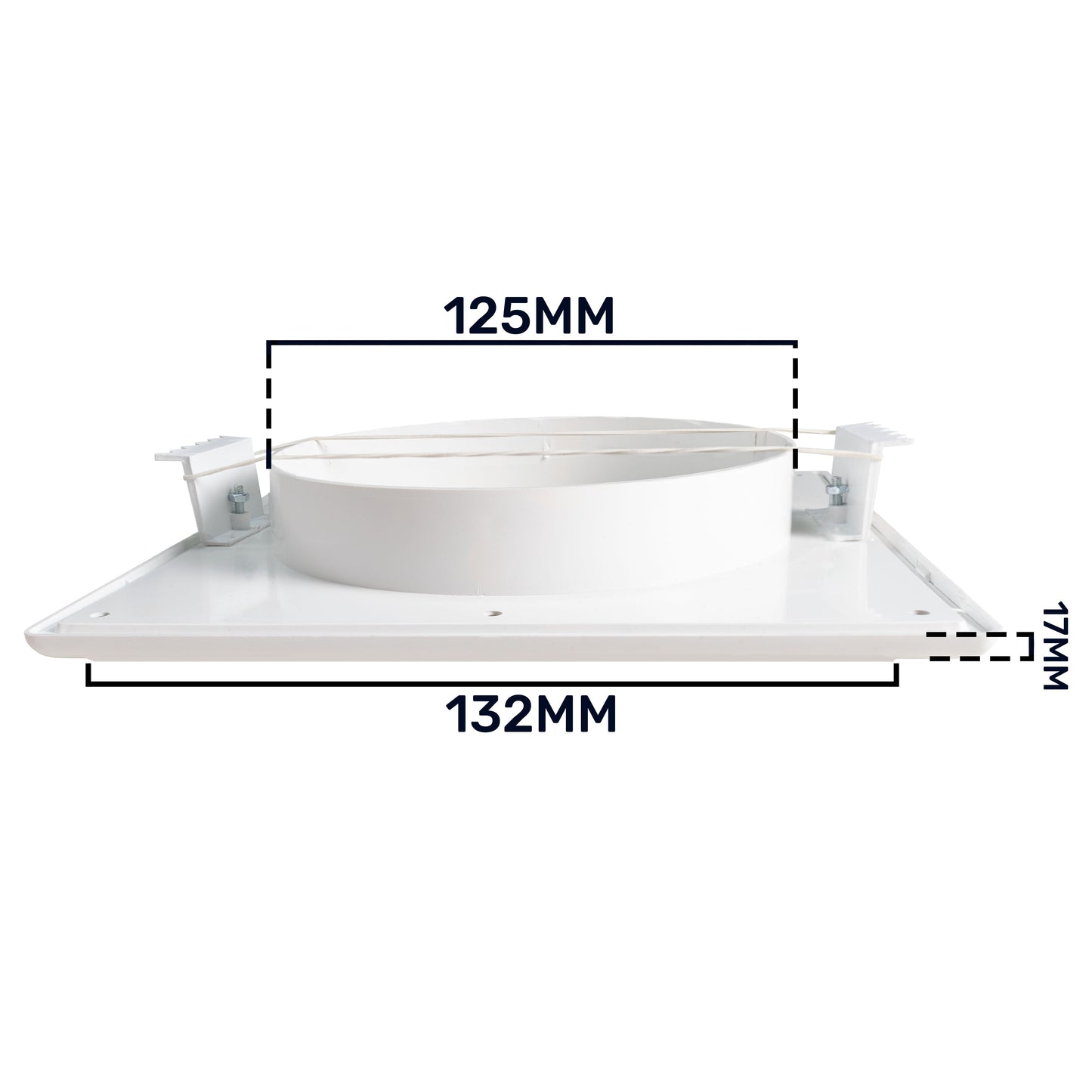 White Duo Smart Louvre Vent 135 fi 125mm with Insect Mesh