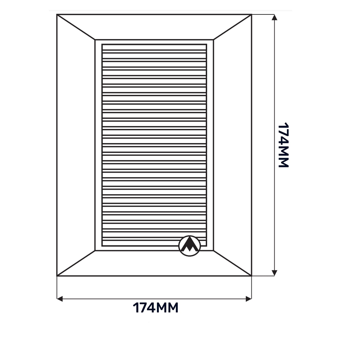 White Duo Smart Louvre Vent 135 fi 125mm with Insect Mesh