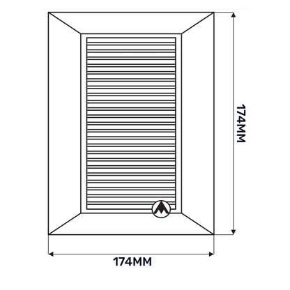 White Duo Smart Louvre Vent 135 fi 125mm with Insect Mesh