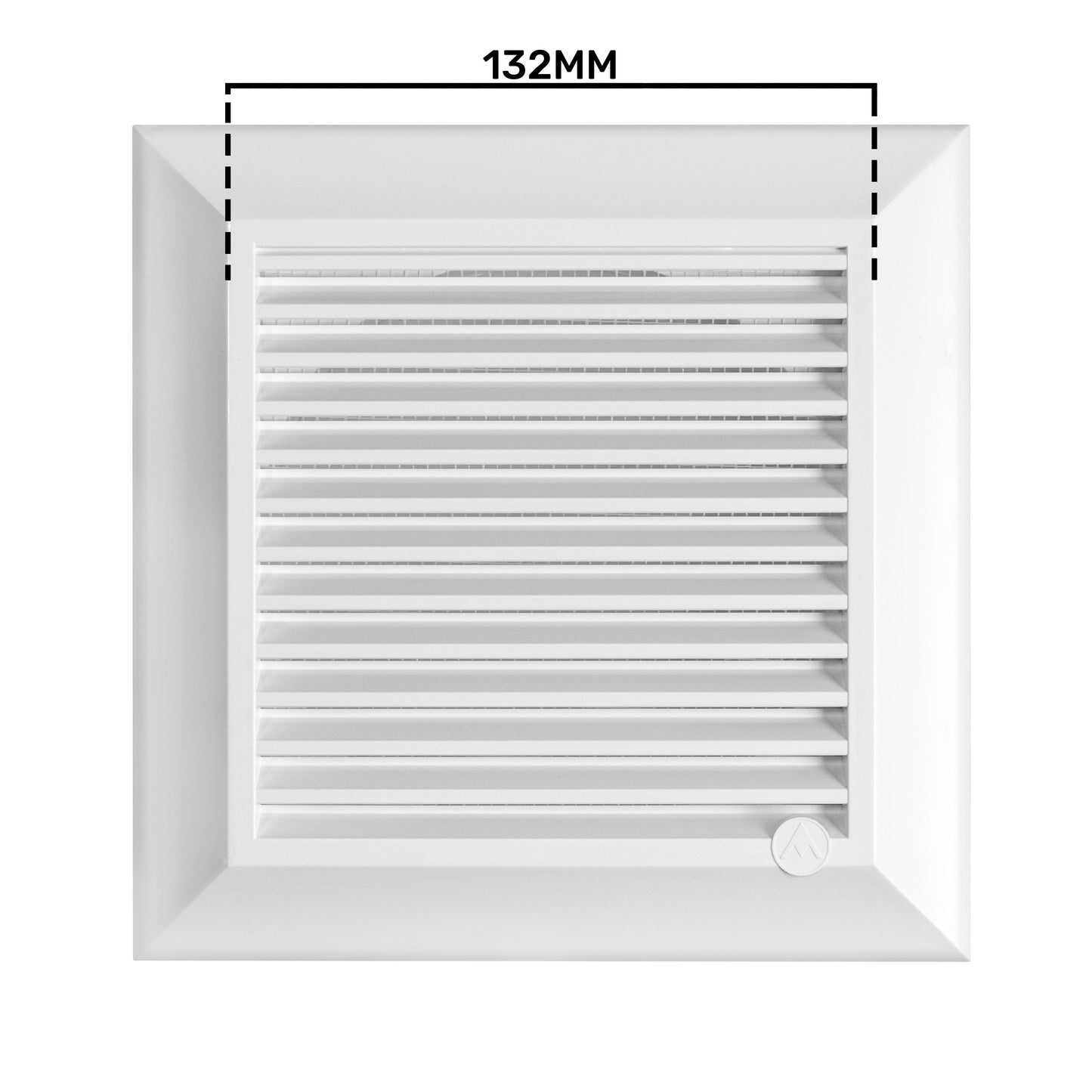 White Duo Smart Louvre Vent 135 fi 125mm with Insect Mesh