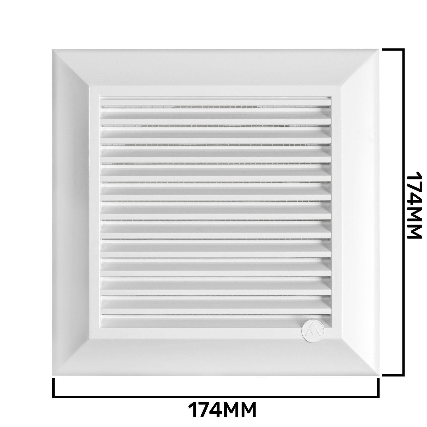 White Duo Smart Louvre Vent 135 fi 125mm with Insect Mesh