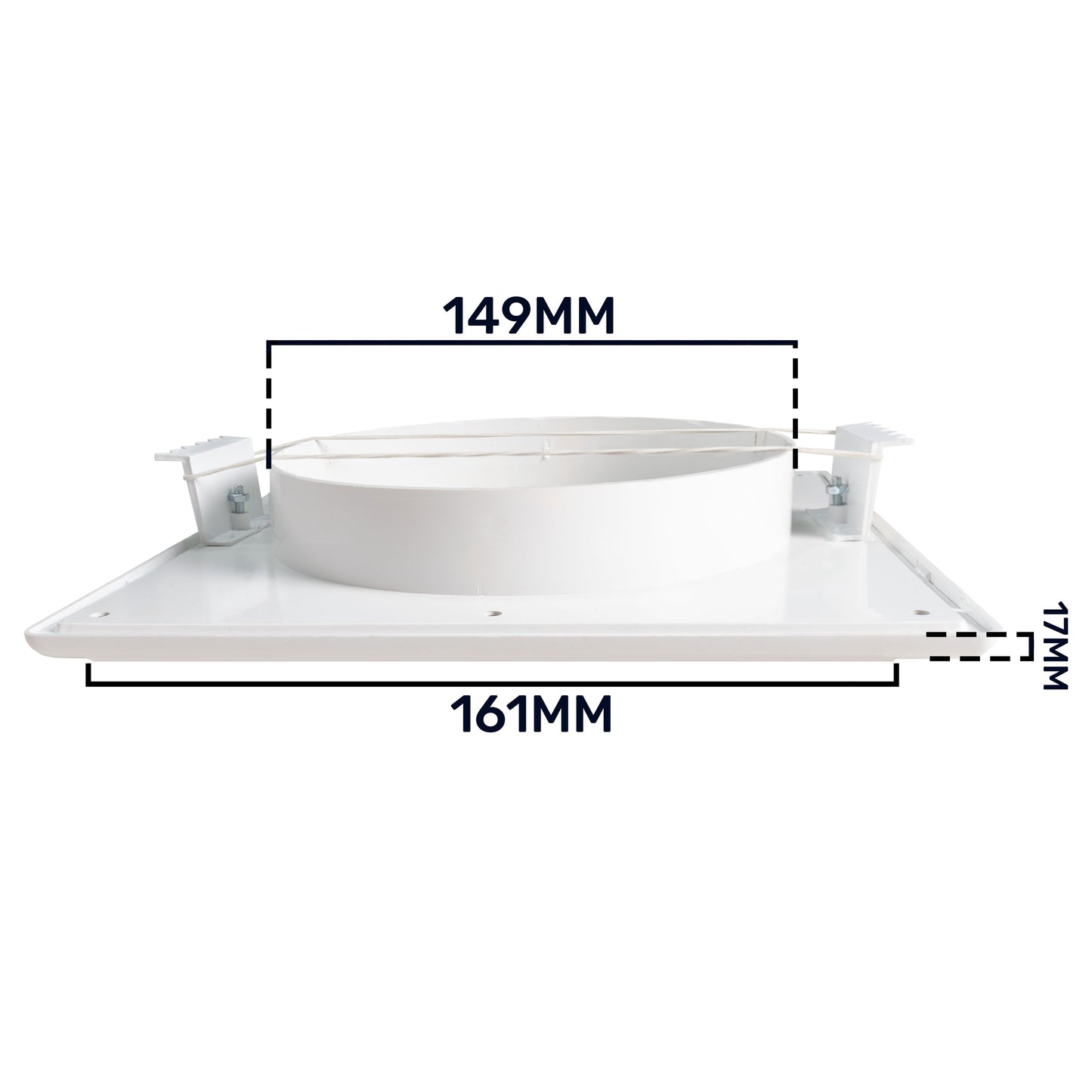 White Duo Smart Louvre Vent 165 fi 150mm with Insect Mesh