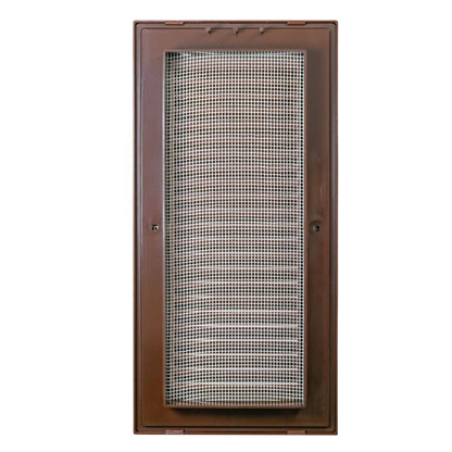 Brown Duo Smart Louvre Vent 90mm x 240mm with Insect Mesh
