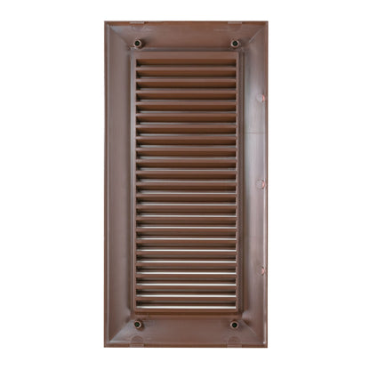 Brown Duo Smart Louvre Vent 90mm x 240mm with Insect Mesh