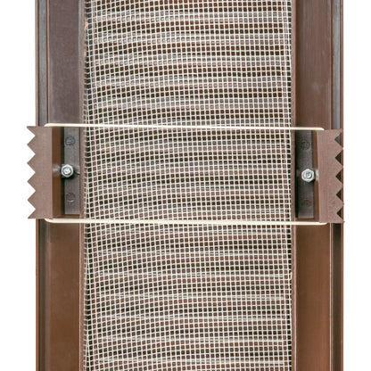 Brown Duo Smart Louvre Vent 90mm x 240mm with Insect Mesh