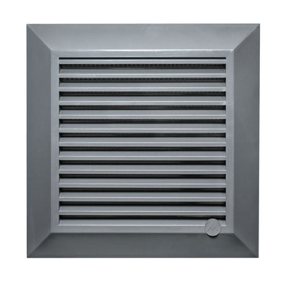 Graphite Duo Smart Louvre Vent 135G 135mm with Insect Mesh