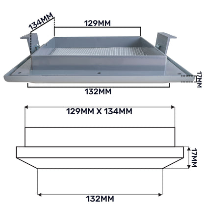 Graphite Duo Smart Louvre Vent 135G 135mm with Insect Mesh