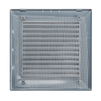 Graphite Duo Smart Louvre Vent 135G 135mm with Insect Mesh