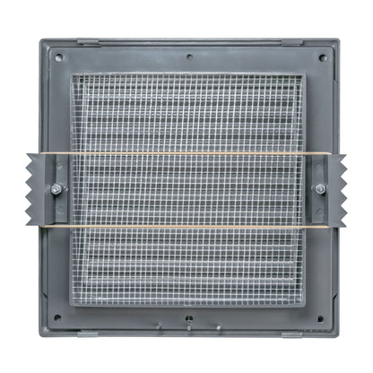 Graphite Duo Smart Louvre Vent 135G 135mm with Insect Mesh