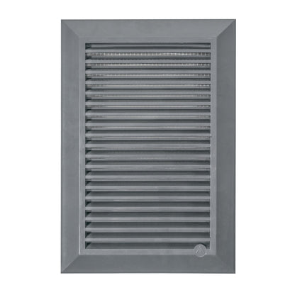 Graphite Duo Smart Louvre Vent 140mm x 210mm with Insect Mesh
