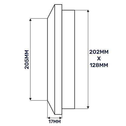 Graphite Duo Smart Louvre Vent 140mm x 210mm with Insect Mesh