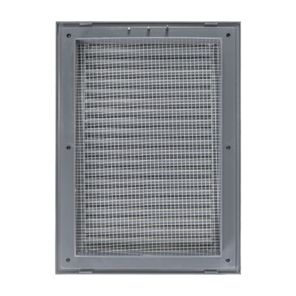 Graphite Duo Smart Louvre Vent 140mm x 210mm with Insect Mesh