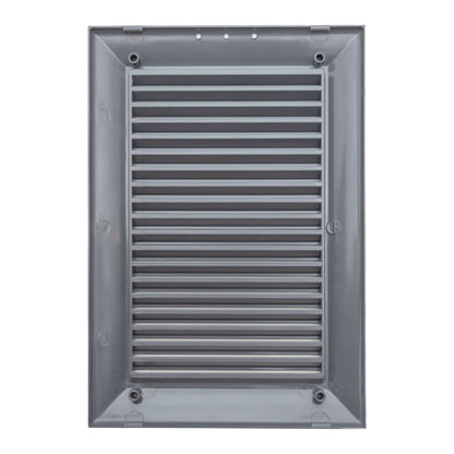 Graphite Duo Smart Louvre Vent 140mm x 210mm with Insect Mesh