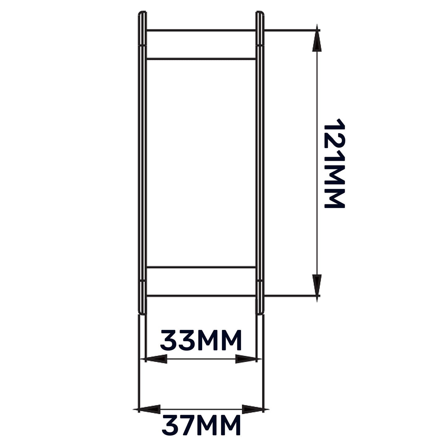 KD Series Louvre Vent for Door, 90mm-445mm