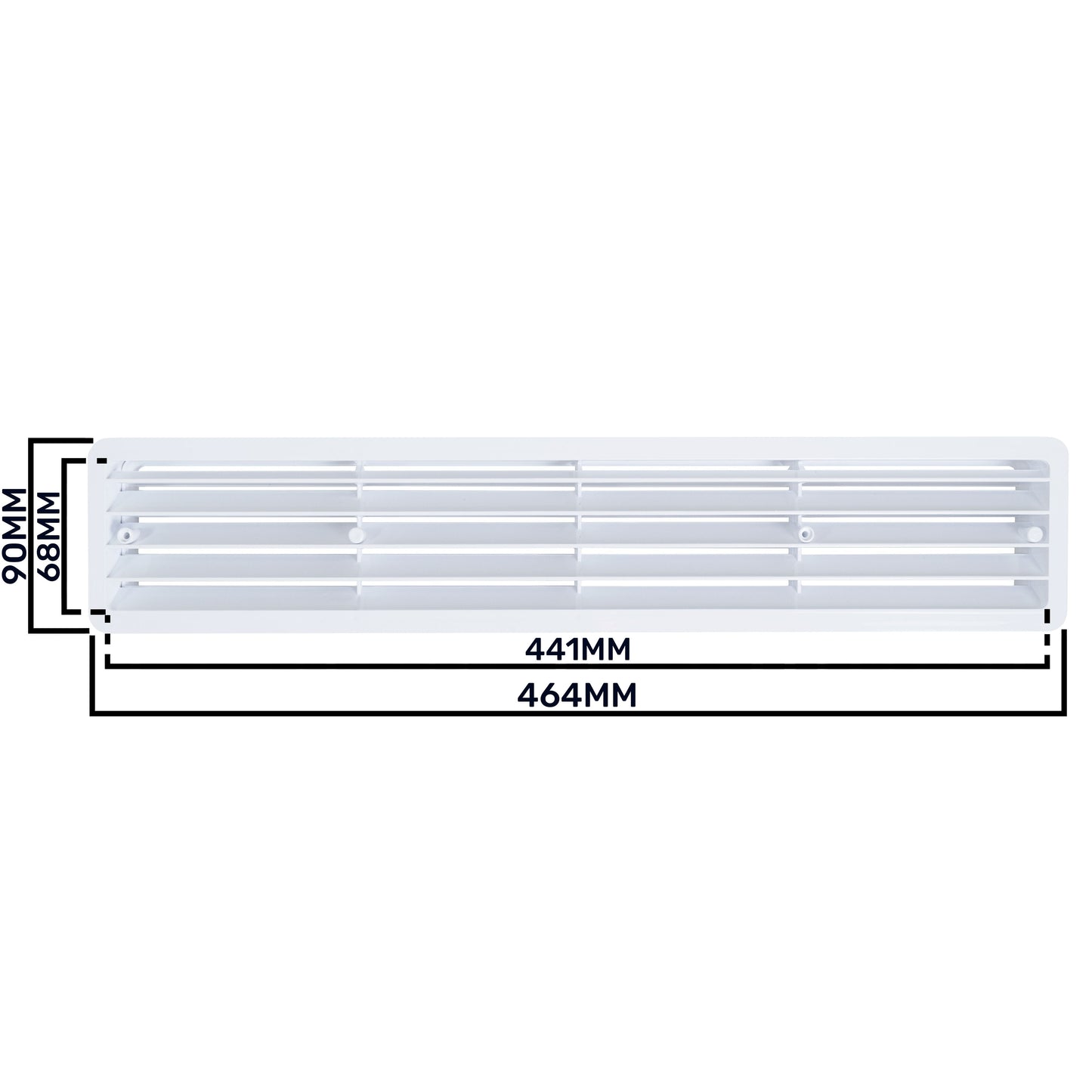 KD Series Louvre Vent for Door, 70mm-450mm