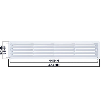 KD Series Louvre Vent for Door, 70mm-450mm