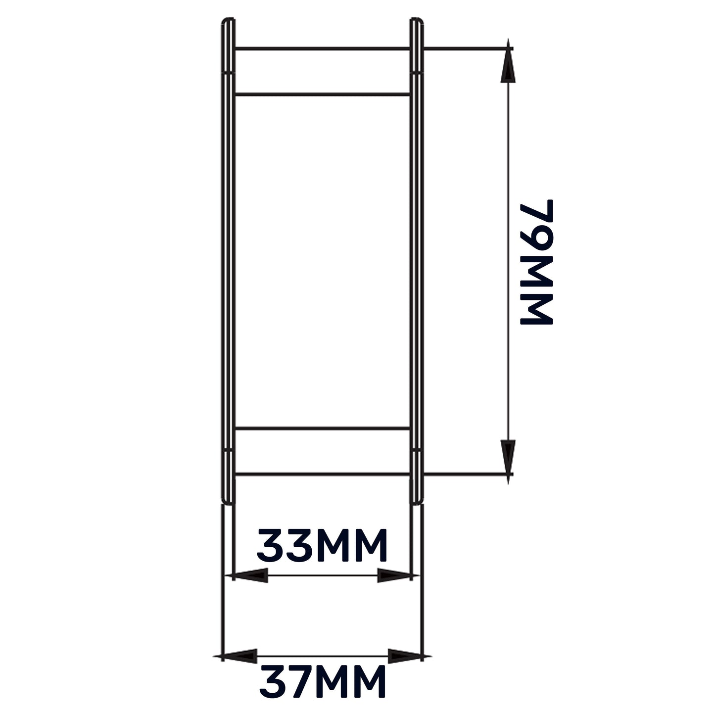 KD Series Louvre Vent for Door, 70mm-450mm