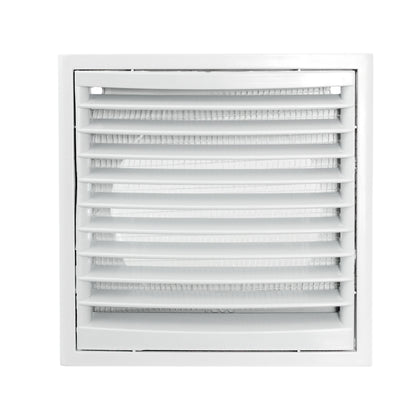 Wall Duct Ventilation Set with VC-KR0153 Louvre Grille and Graphite External Cover