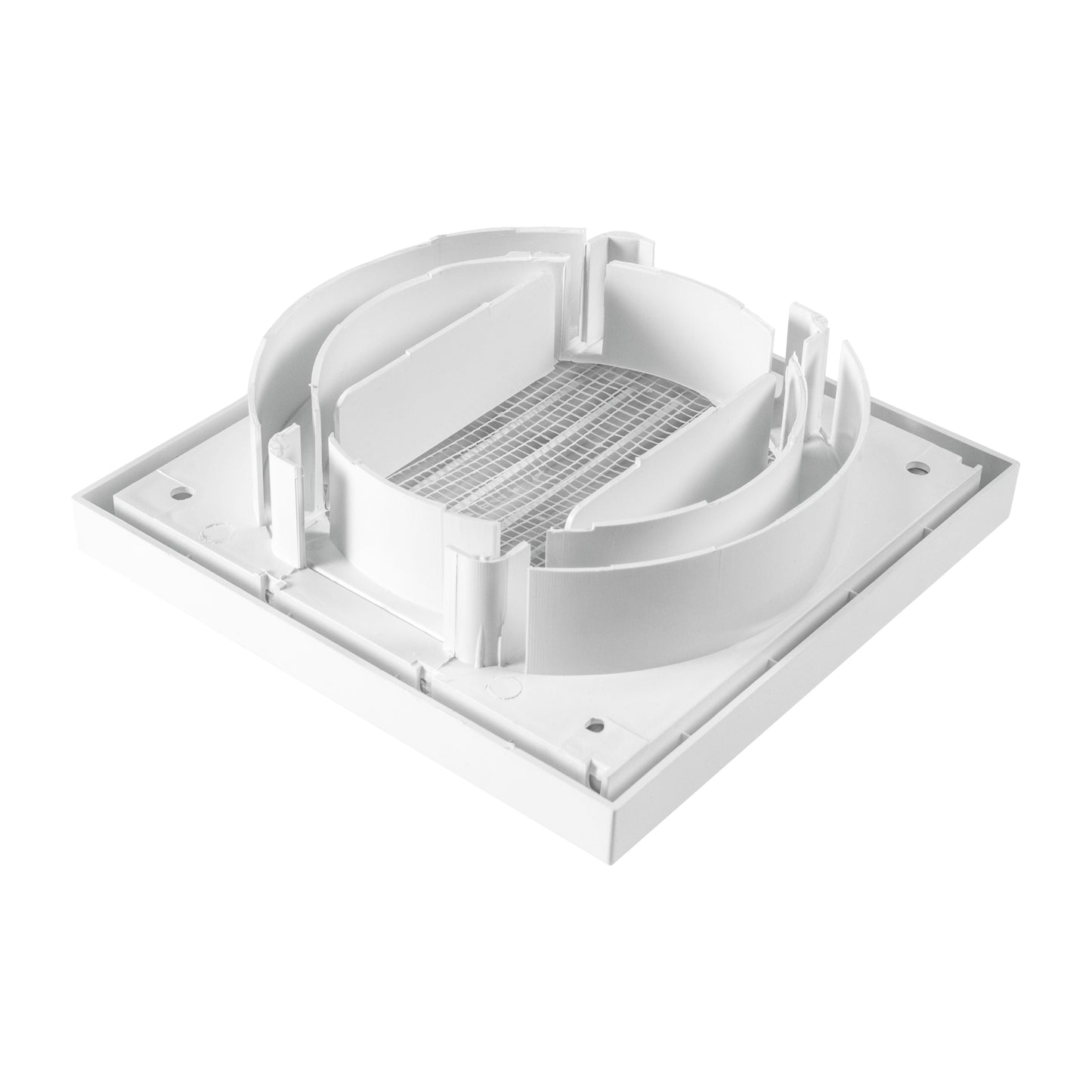 Wall Duct Ventilation Set with VC-KR0153 Louvre Grille and Graphite External Cover