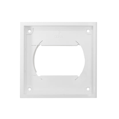 Wall Duct Ventilation Set with VC-KR0153 Louvre Grille and White External Cover