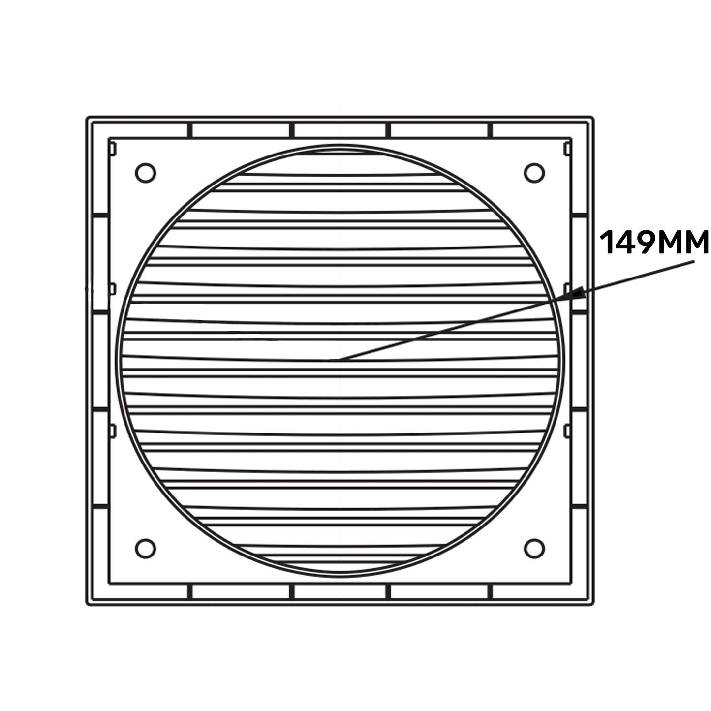 KR150 Model Louvre Vent