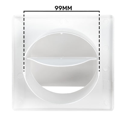 KRD/100 White External Louvre Vent, fi100mm