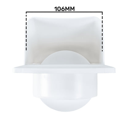 KRD/100 White External Louvre Vent, fi100mm