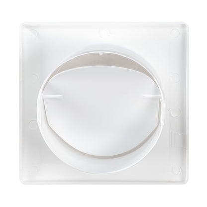 DL0163 Through-Wall Ventilation Set with Internal Louvre Grille and White Exterior Cover
