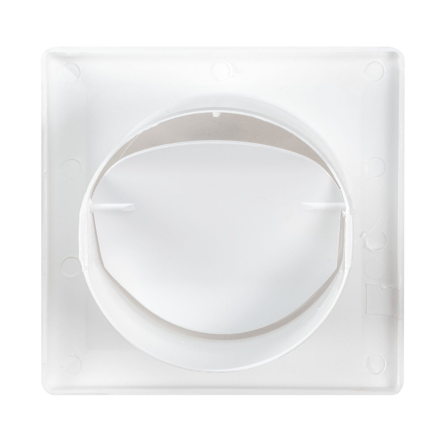 Round Through-Wall Ventilation Set with Bella Interior Grille and White External Vent
