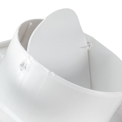 RICO Bathroom Extractor Fan Kit with Pull-Cord Switch and White External Wall Vent