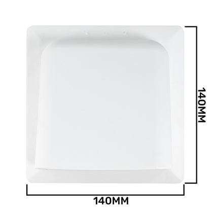 KRD/100 White External Louvre Vent, fi100mm