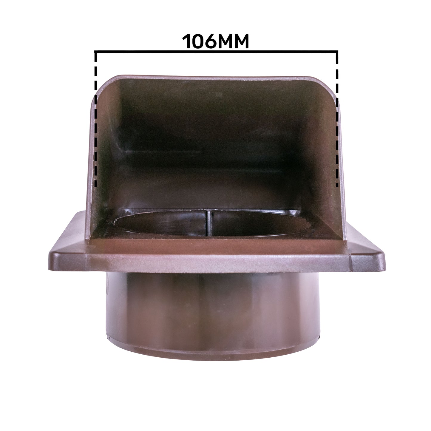 KRD/100B Brown External Louvre Vent, fi100mm