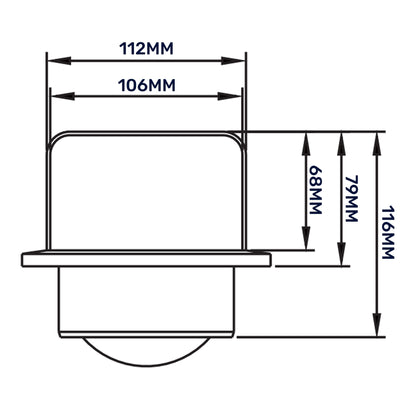 KRD/100B Brown External Louvre Vent, fi100mm