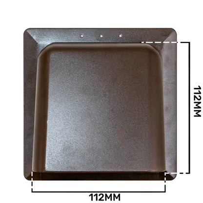 KRD/100B Brown External Louvre Vent, fi100mm