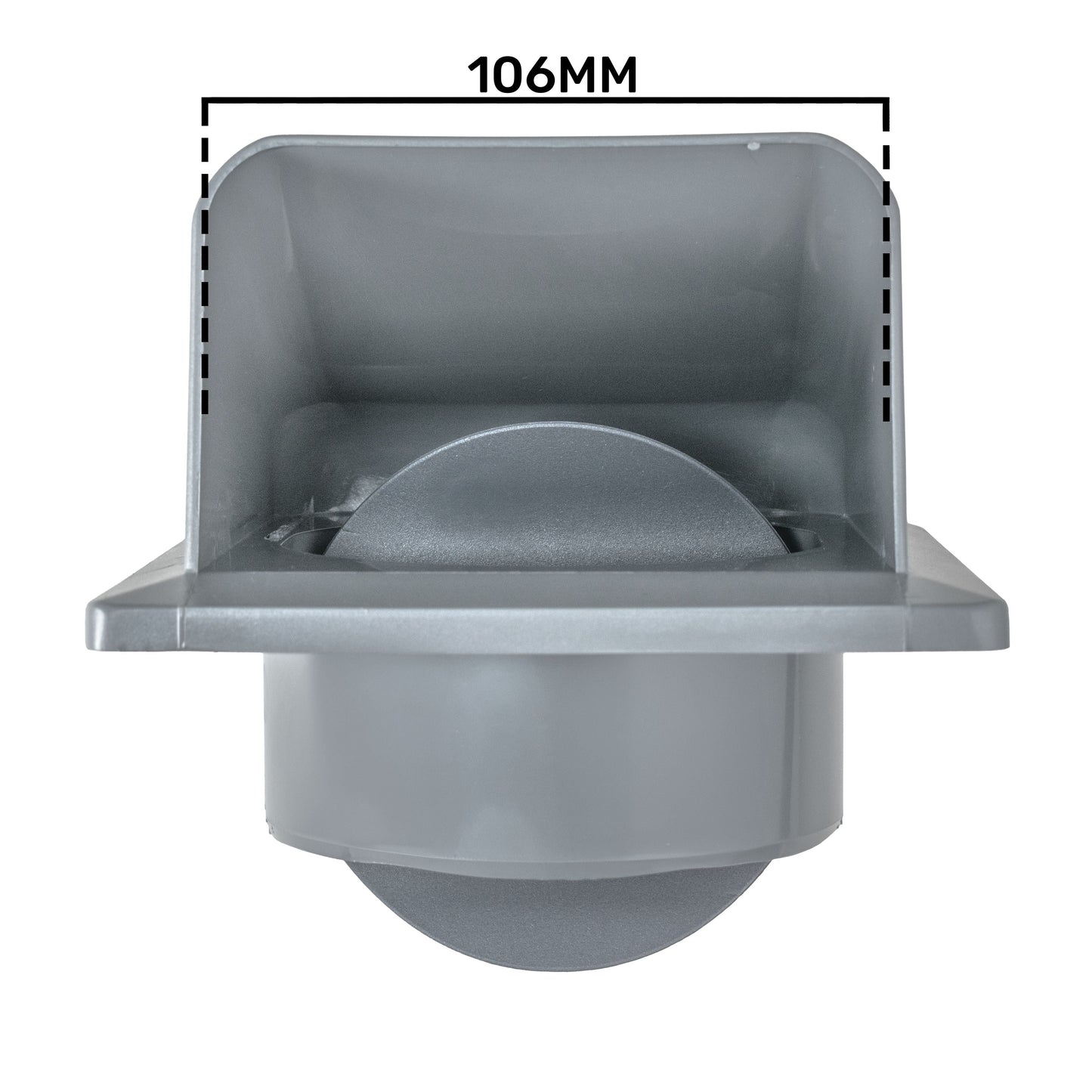 KRD/100G Graphite External Louvre Vent, fi100mm