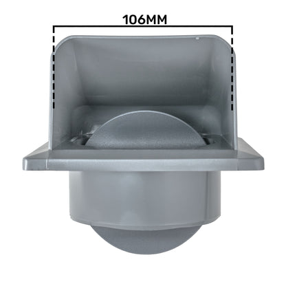 KRD/100G Graphite External Louvre Vent, fi100mm