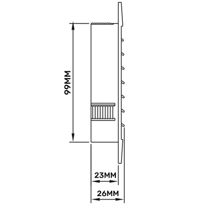 KRO 100 Model Louvre Vent with Insect Mesh
