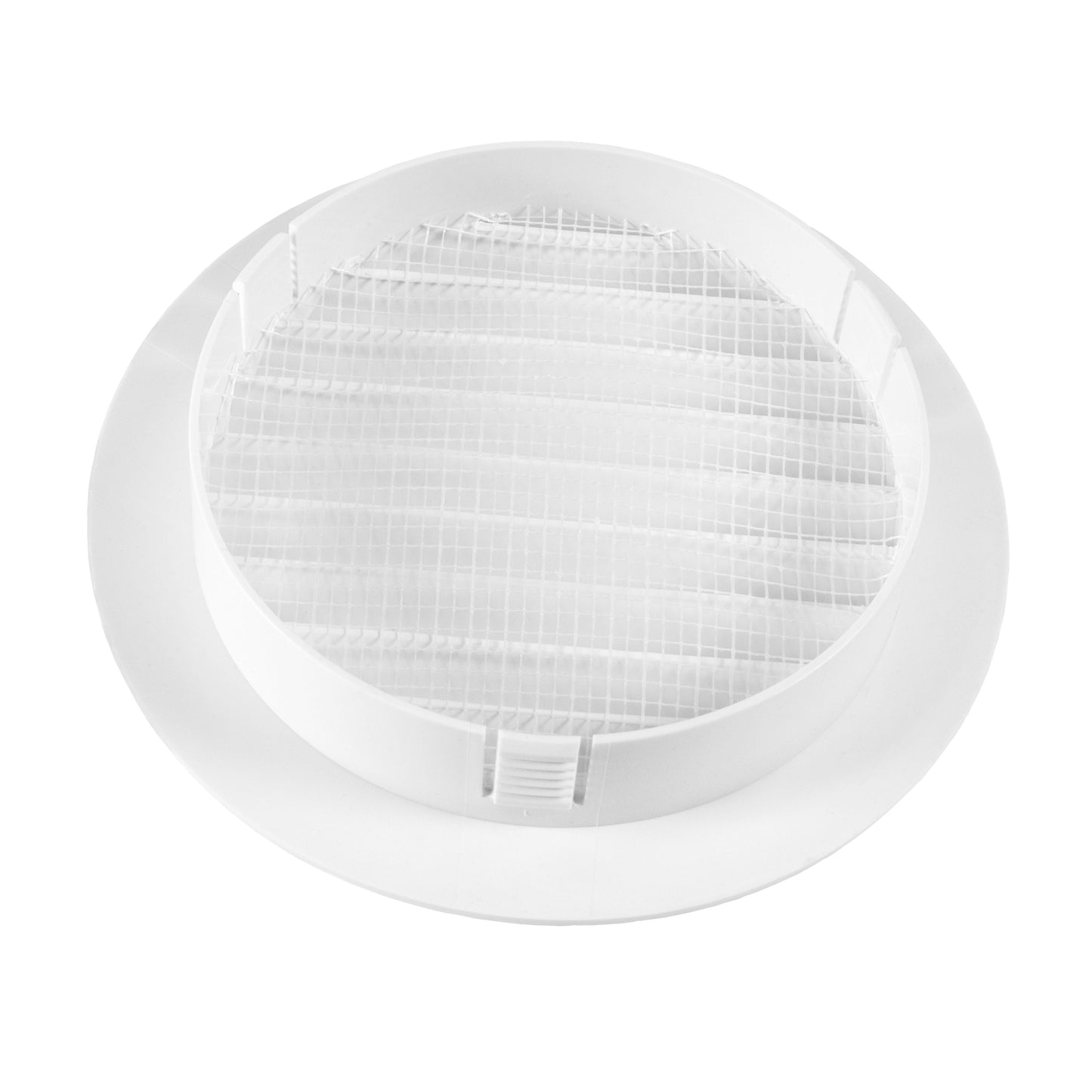 Round Wall Ventilation Set with VC-KRO0184 Internal Grille and Brown External Cover
