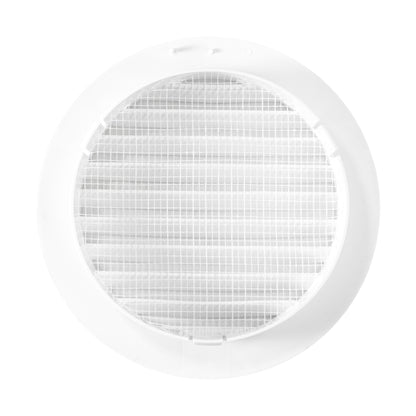 Round Wall Ventilation Set with VC-KRO0184 Internal Grille and Brown External Cover