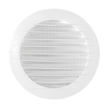 Round Wall Ventilation Set with VC-KRO0184 Internal Grille and Brown External Cover