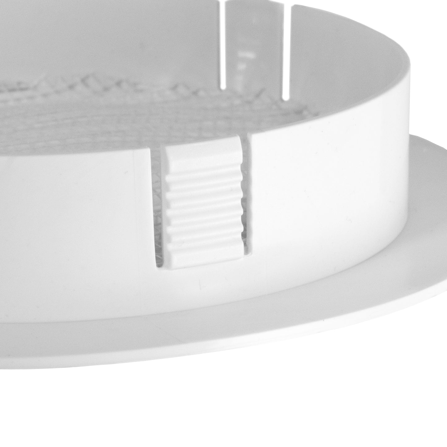 Round Wall Ventilation Set with VC-KRO0184 Internal Grille and White External Cover