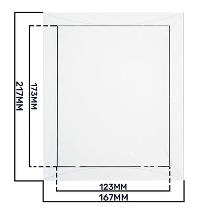 White PP Access Door Panel 150mm x 200mm