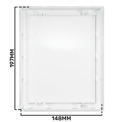 White PP Access Door Panel 150mm x 200mm