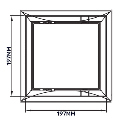 White PP Access Door Panel 200mm x 200mm