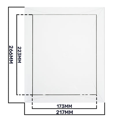 White PP Access Door Panel 200mm x 250mm