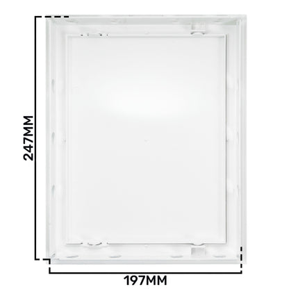 White PP Access Door Panel 200mm x 250mm