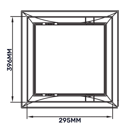White PP Access Door Panel 300mm x 400mm